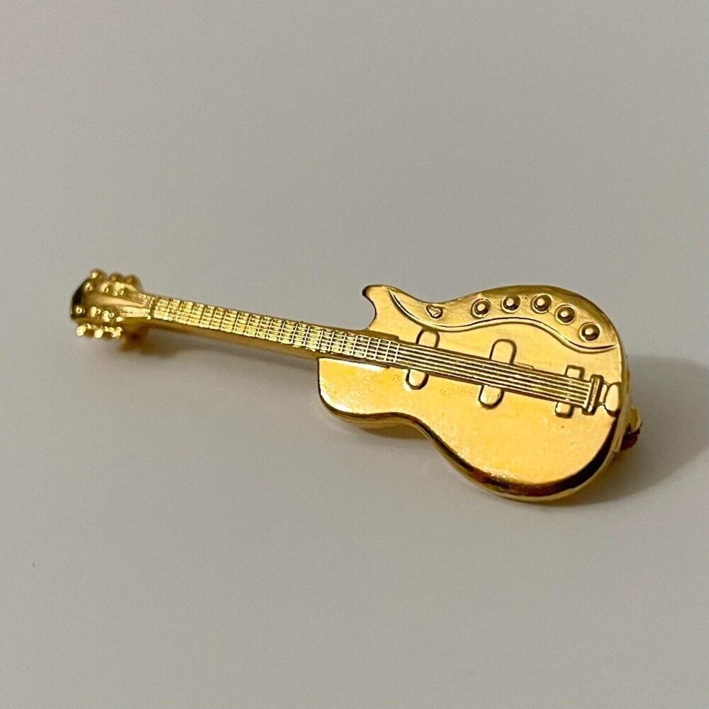 Vintage Electric Guitar Brooch Pin Unmarked